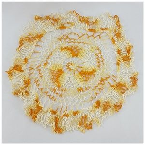 Crochet Multi-Colored Circle Doily. Approx 10"